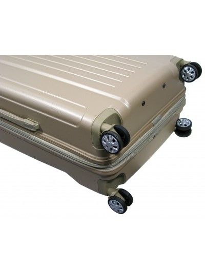 Duża walizka POLIWĘGLAN AIRTEX 963 beżowaTSA
